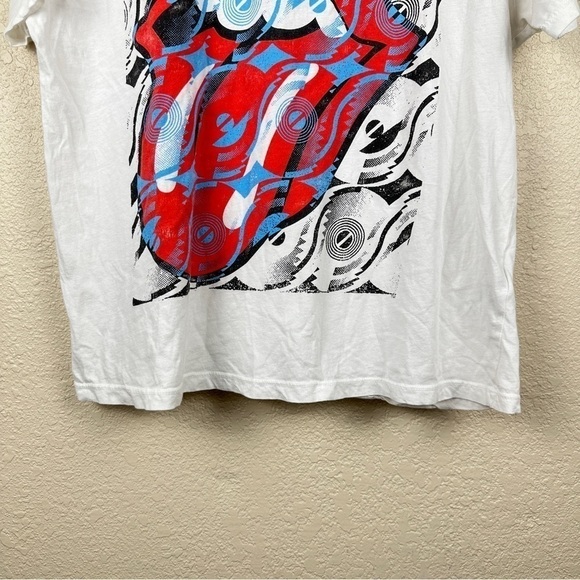 Daydreamer Rolling Stone Graphic Boyfriend Short Sleeve Top White Size Medium - Picture 6 of 12